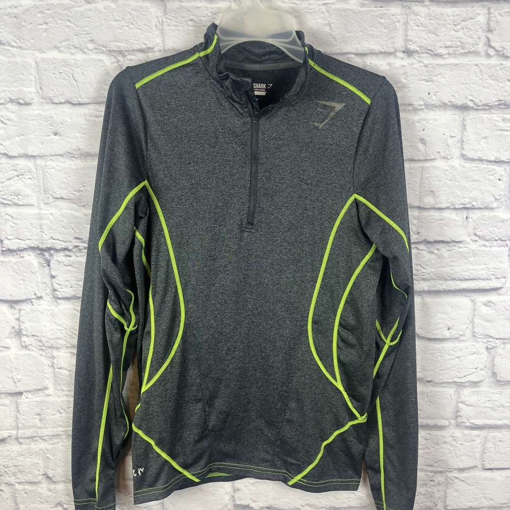 Gymshark Women's 1/4 Zip Athleisure Sporty Pullover With Neon Contrast Stitch - Picture 8 of 13